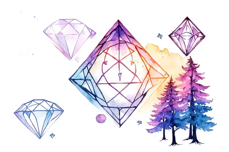 Diamonds In The Trees Pentagrams In The Night Sky