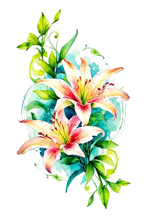 Lilies And Vines Wrapping