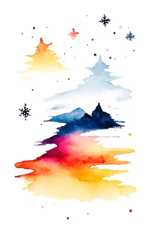 Polar Lights At Night Sky