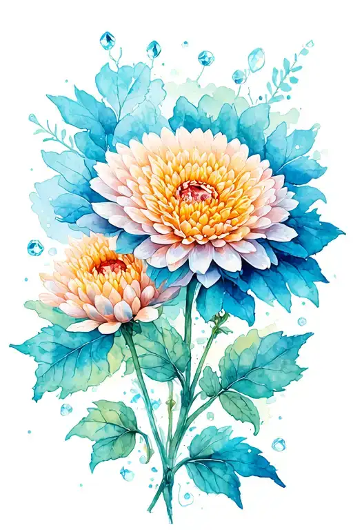 Chrysanthemum And Topaz Gem