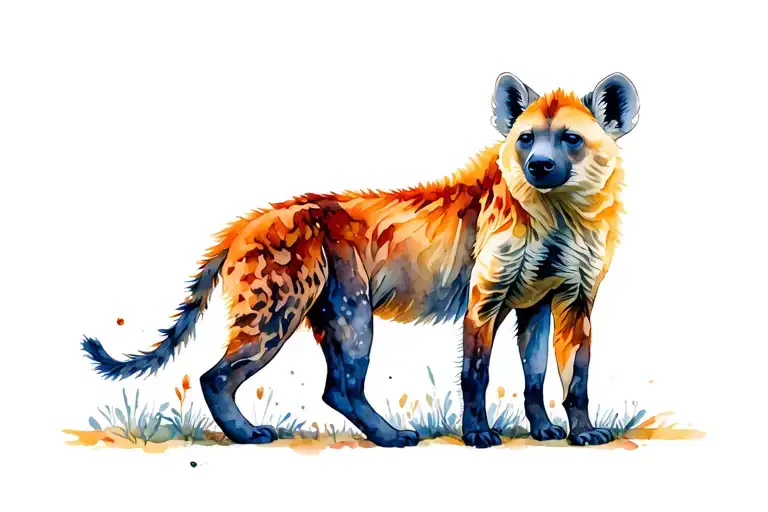 Hyenas Across The Whole Right Leg