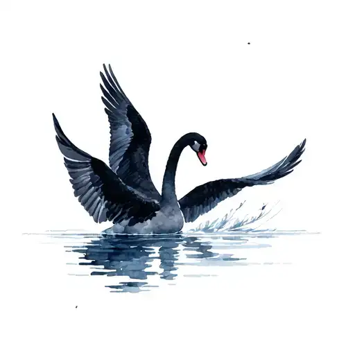 Black Swan Taking Off
