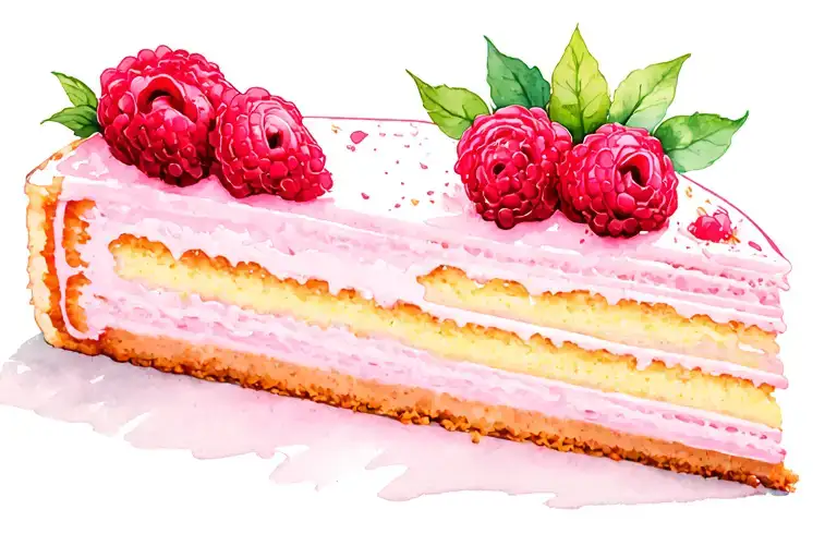 Small Fine Line Piece Of Cake