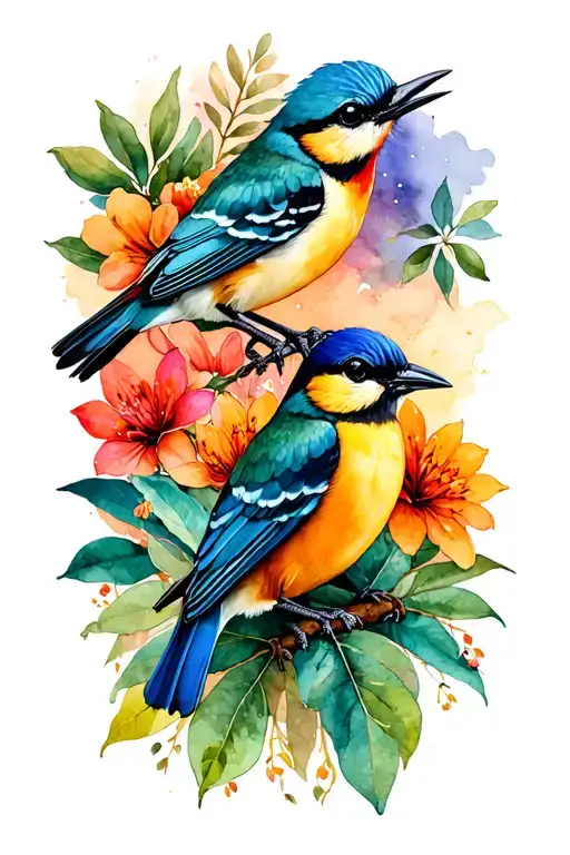 Native Australian Birds And Native Australian Plants