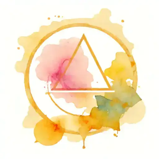 Triangle Inside A Circle With Watercolor