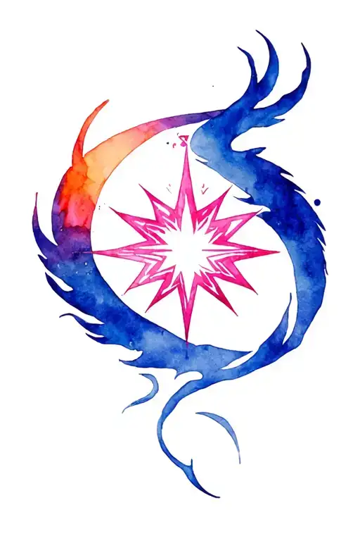 Lucifer Morningstar Minimal Watercolor Style