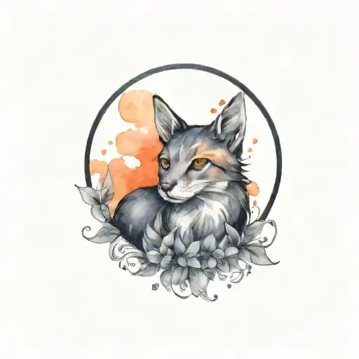 Tattoo Of A Small Ember In Black Circle