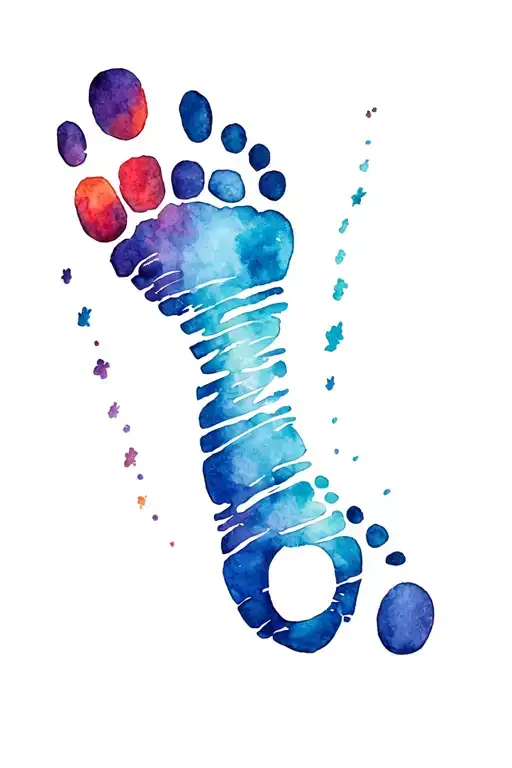 Baby Footprint With Naruto Theme