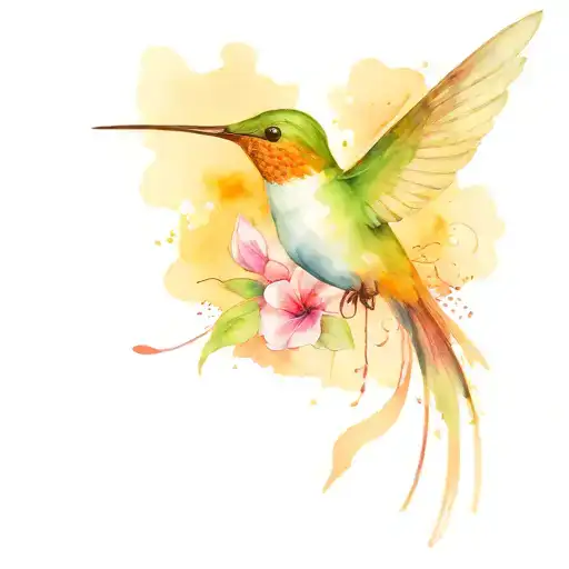 Hummingbird With Breast Cancer Ribbon