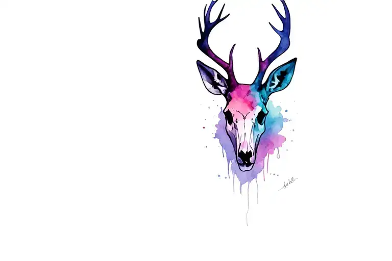 Girl Wearing Deer Skullhead