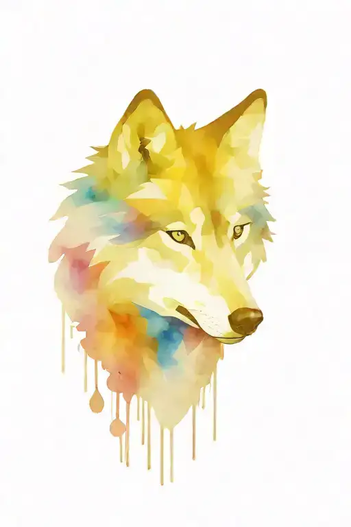Wolf With Cross