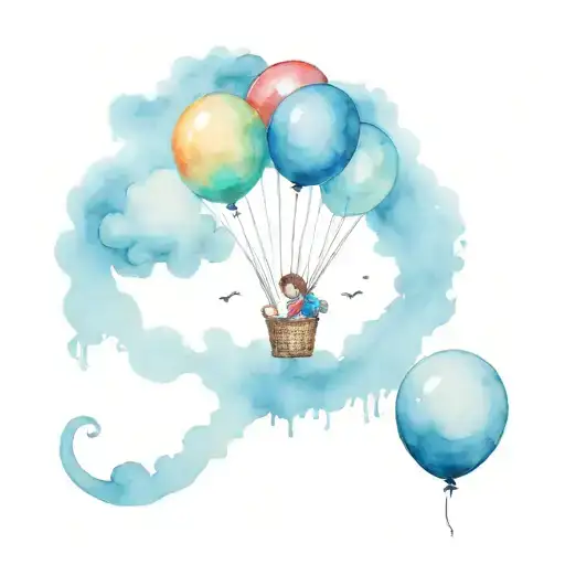 Eyeore Flying With Balloon Floating