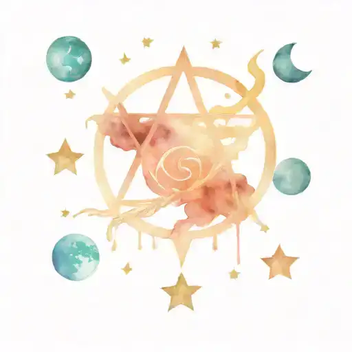 Witchy Symbols With Moons