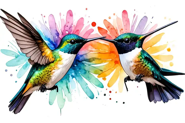 Hummingbird And Blackeyed Susie