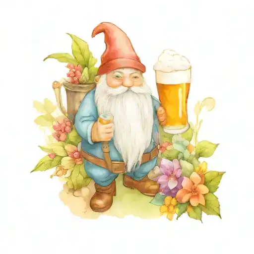 Gnome Garden With Beer