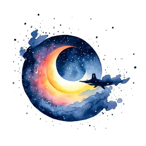 A View Of The Night Sky With No Stars But A Breeze