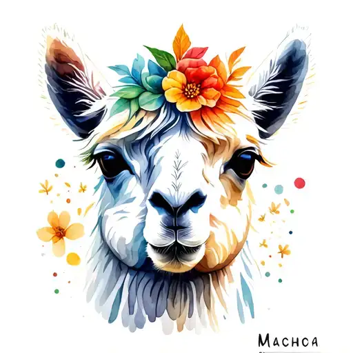 Machu Picchu And Alpaca