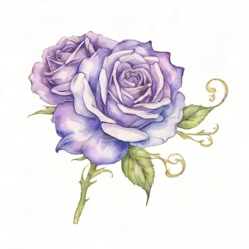 Purple Roses Lined