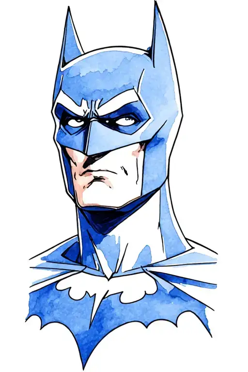 Batman Shape Outline With Eyes That Have Inside Human Shapes