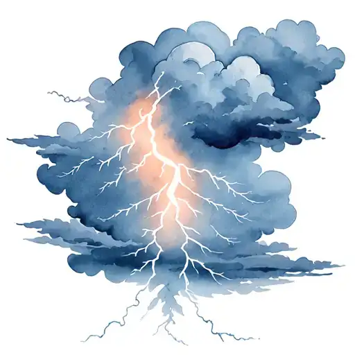 Storm Clouds With Lightning