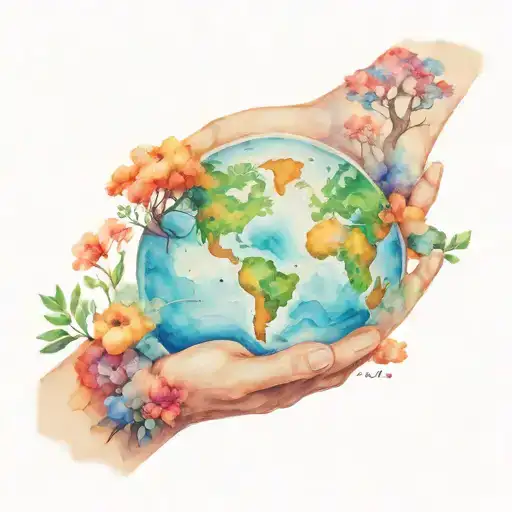 Atlas Who Carries A Daphe Tree Instead Of World Map