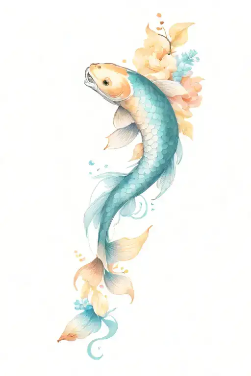 Koi Fish Forearm Half Sleeve