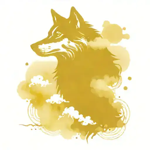 Wolf And Clouds Forming The Shape