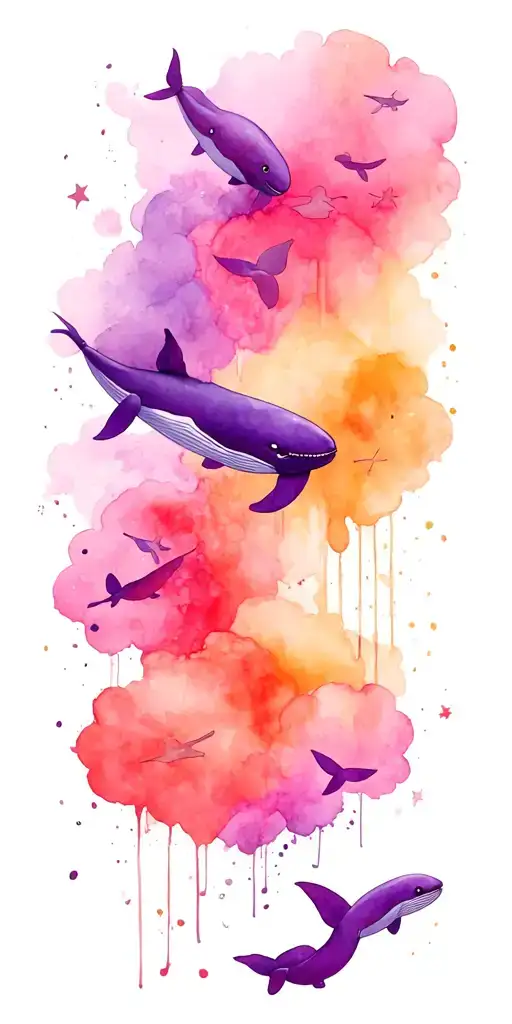 Purple Kpop Bts Dreamy Air Whales Microphones