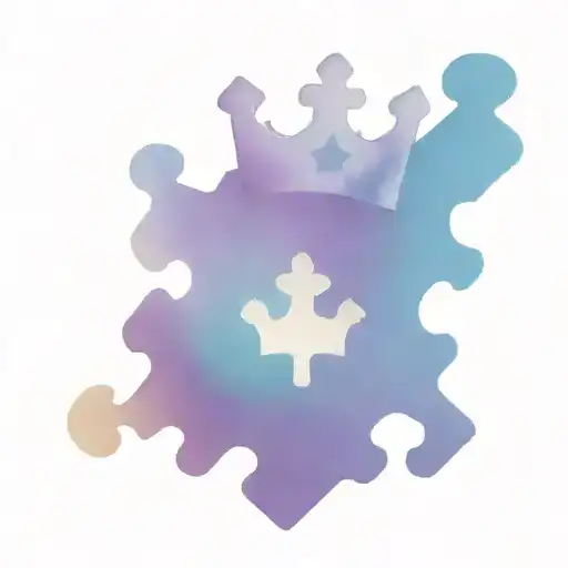 Mj Autism Puzzle Pieces Inside With Crown On Top