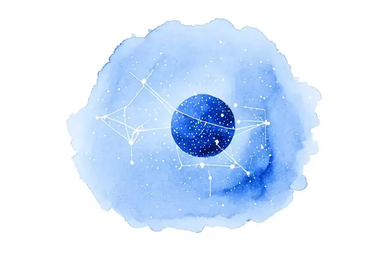 Constellation Including Dopamine Symbol Subtle Blue