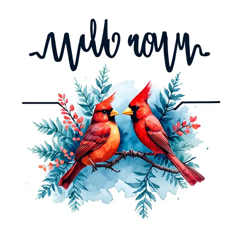 Cardinal With Heartbeat Line