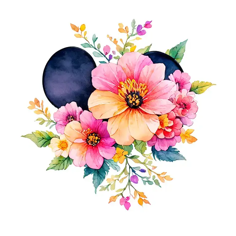 Flower Vines Mickey Mouse Ears