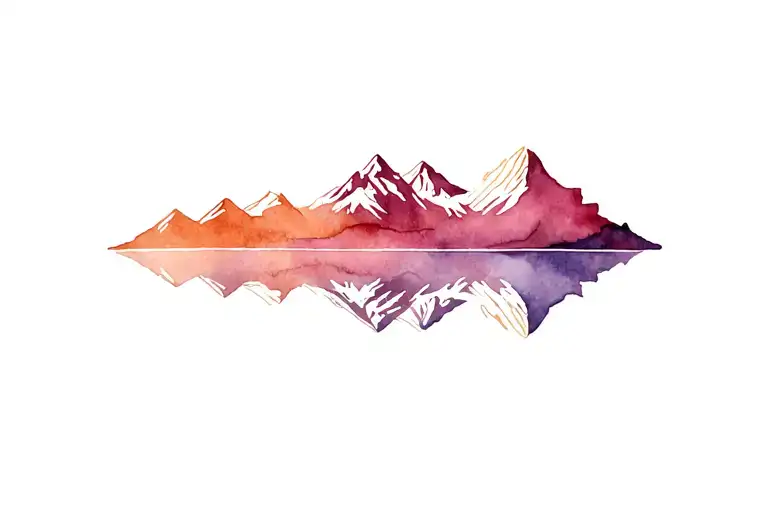 Mountain Range Reflected