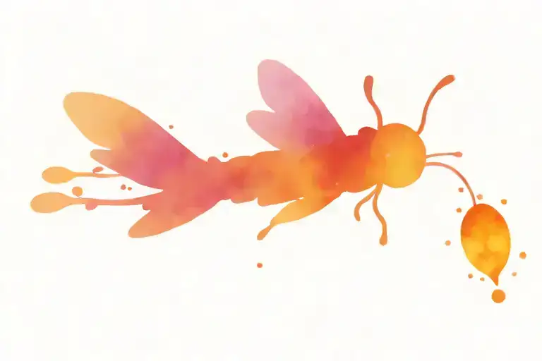 Beautiful Firefly Flying Sideways In Lgbtq Colors With A Background Of Aquarius Constelation