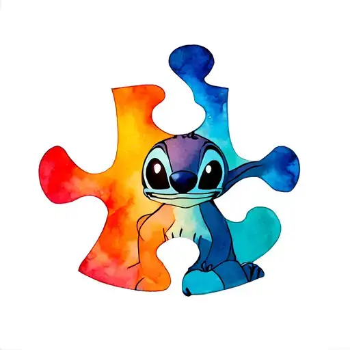 Disney Stitch Autism Puzzle Piece