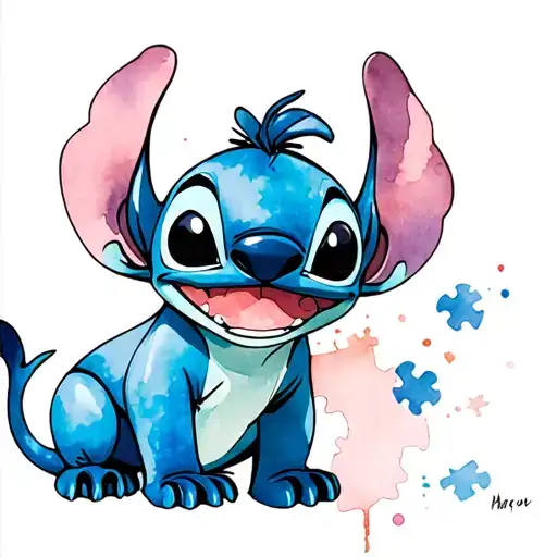 Disney Stitch Autism Puzzle Piece
