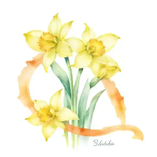 Daffodil And Tulip Flowers