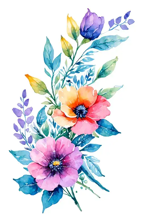 December August June November Birth Flowers Intertwined