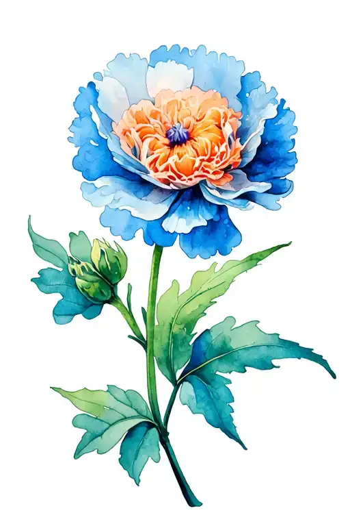 Blue Carnation Flower