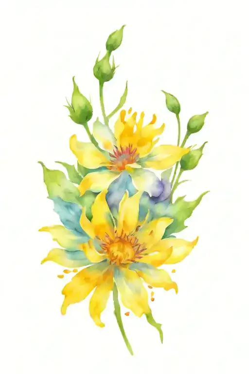 Merigold And Aster Flowers