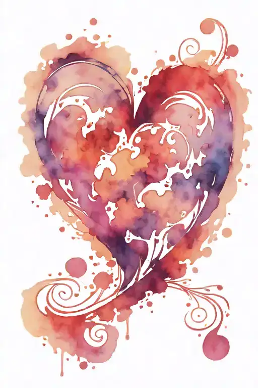 Semi Colon Inside Heart Shape