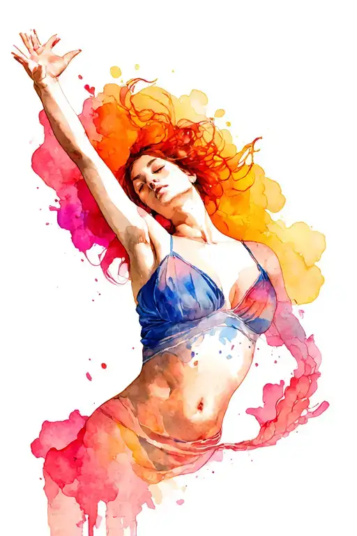 Woman Breaking Free From Fat