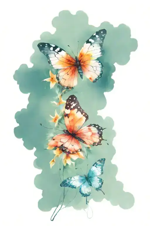 Buterfly Actrective Tatoo For Graphic Designer