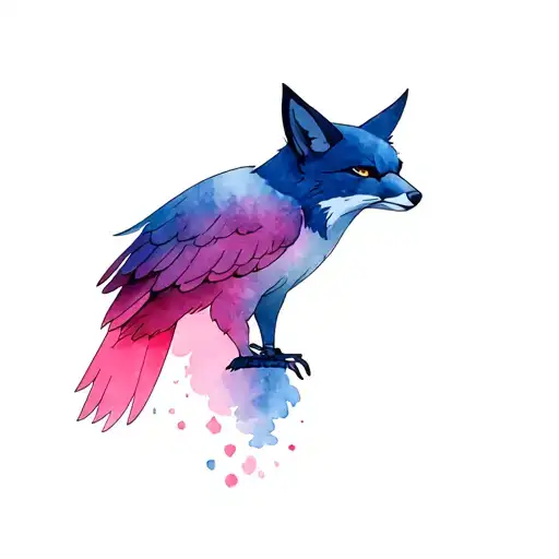 Blue Fox Mcloud With Pink Captian Falcon Shadow