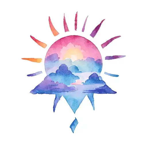 Sexual Assault Symbol And A Storm And Sun Coming Out