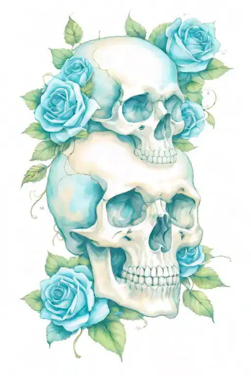 Skull's And Roses Growing