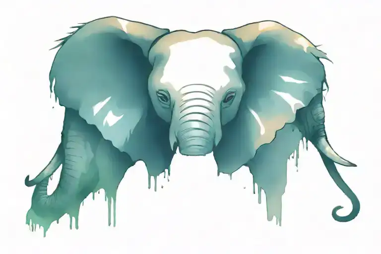 Elephant Head Tattoo Holding