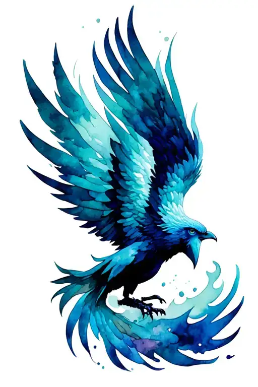 Phoenix Rising From Flames