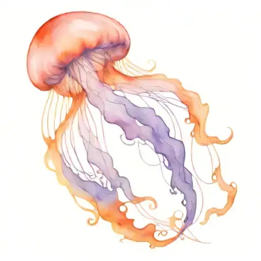 Pink And Purple Jellyfish