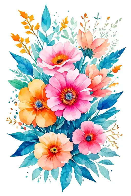 Geometric And Flowers Forming